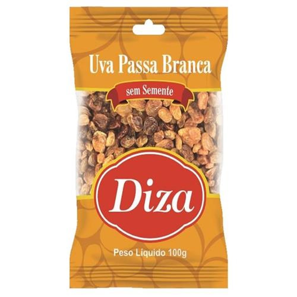 Uva Passa sem semente Branca Sache 100g - Caixa com 24 Unidades