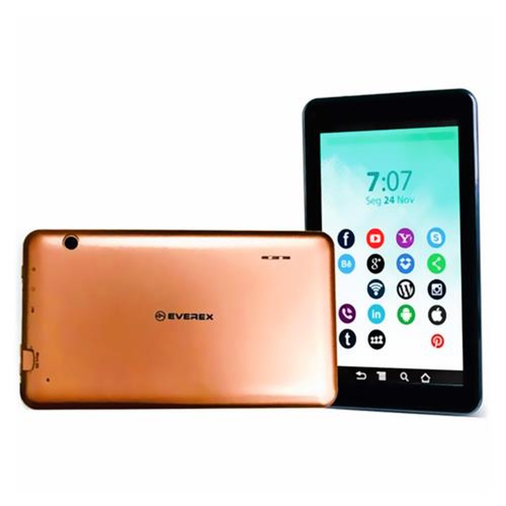 Tablet Quad Core, Tela 7", 1GB , 8GB, Bluetooth, Android 8.1 - Dourado - Everex