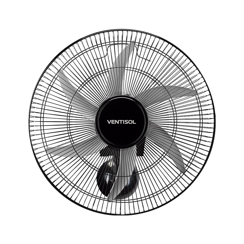 Ventilador de Parede Ventisol Steel Comercial 50cm, Ajuste Fino de Velocidade, 6 Pás, Preto, Bivolt