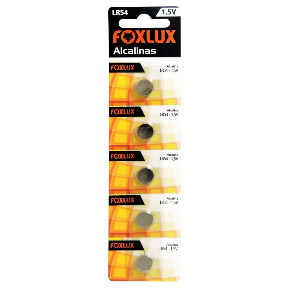 Bateria Botão Foxlux Alcalina Lr54 1,5V C5