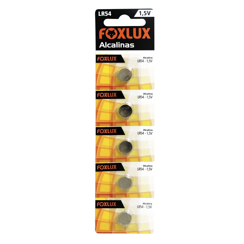Bateria Botão Foxlux Alcalina Lr54 1,5V C5