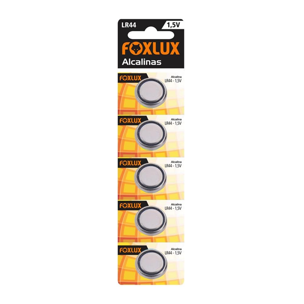 Bateria Botão Foxlux Alcalina Lr44 1,5V C5