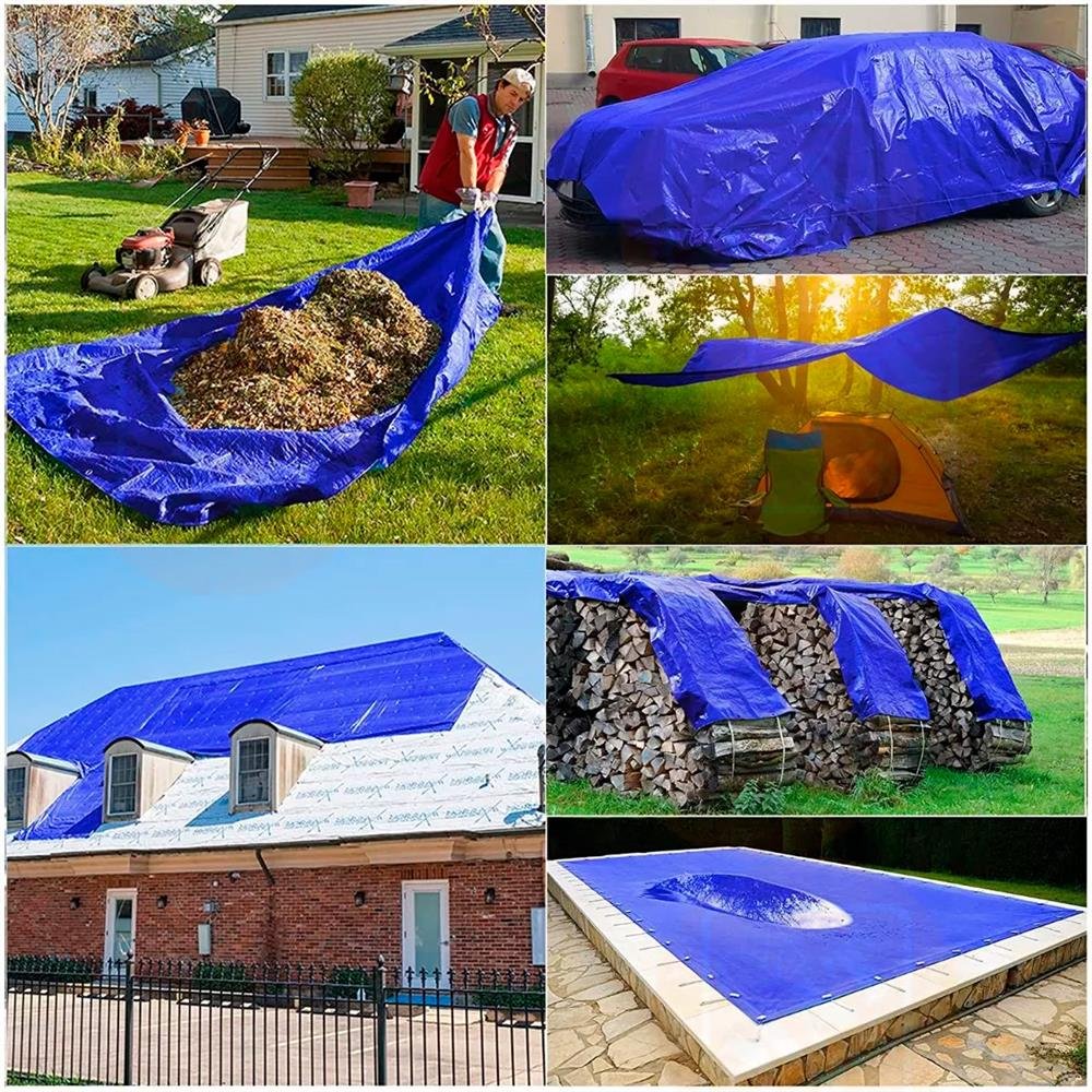 Lona de Polietileno 12x10M Impermeável com Cantos Reforçados Famastil