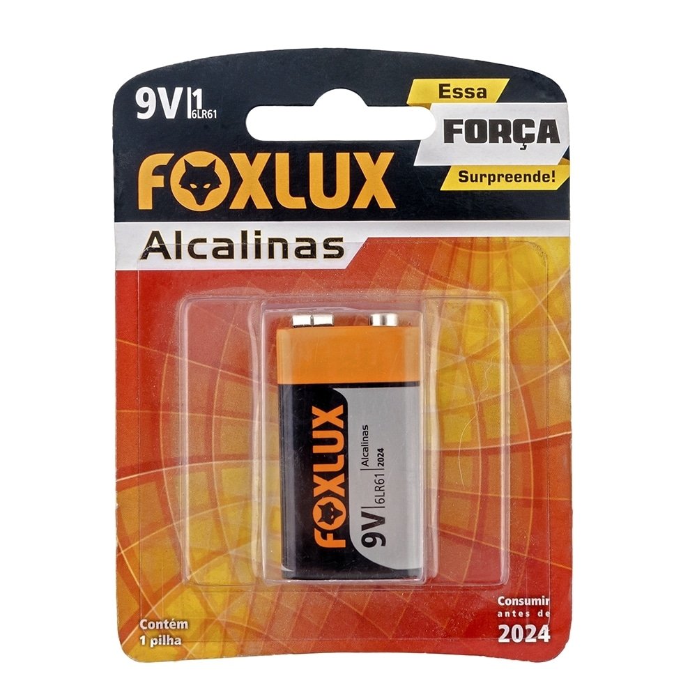 Bateria Foxlux Alcalina 6LR61 9V