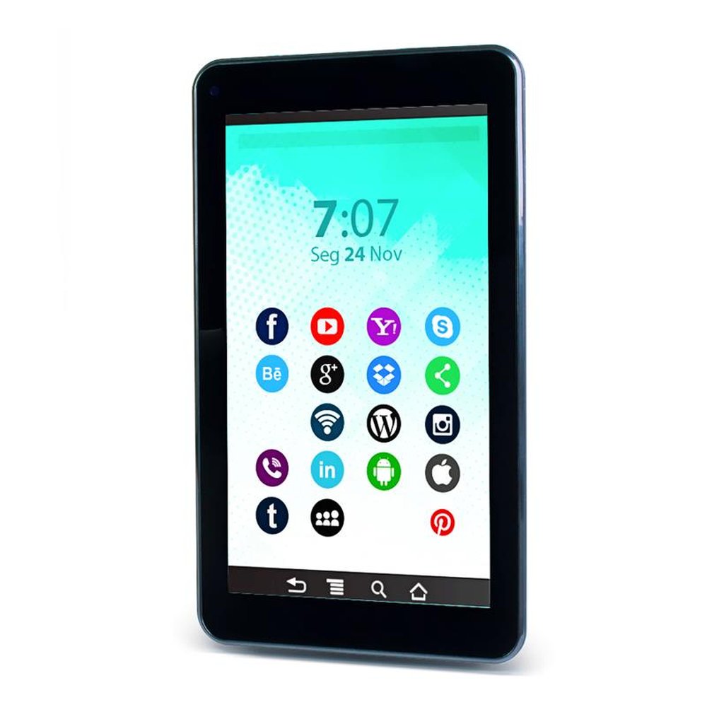 Tablet Quad Core A33, Tela 7", 512MB , 8GB, Bluetooth, Android 4.4 - Preto - Everex