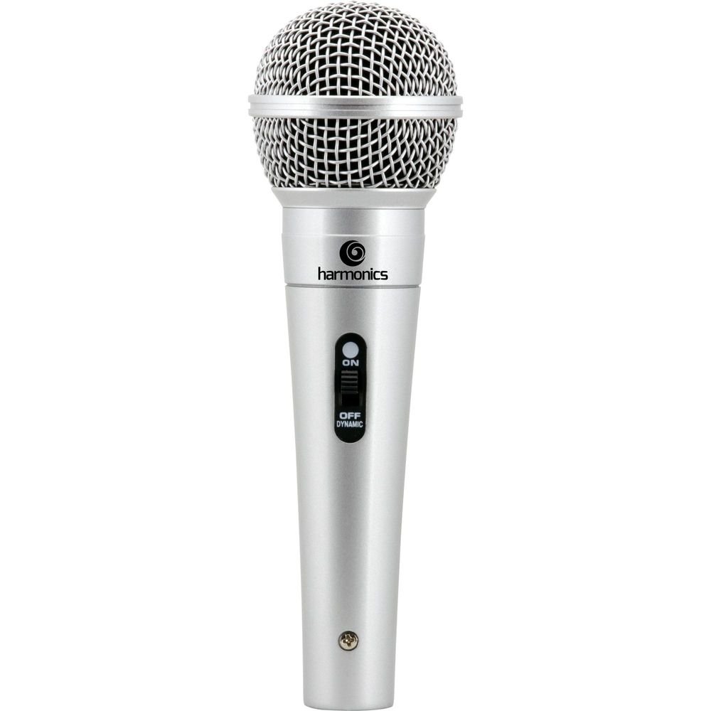 Microfone Com Fio Harmonics, 4,5 Metros, Prata, Mdc201, Harmonics