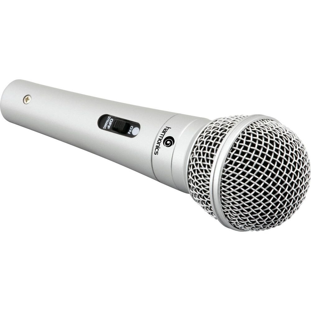 Microfone Com Fio Harmonics, 4,5 Metros, Prata, Mdc201, Harmonics
