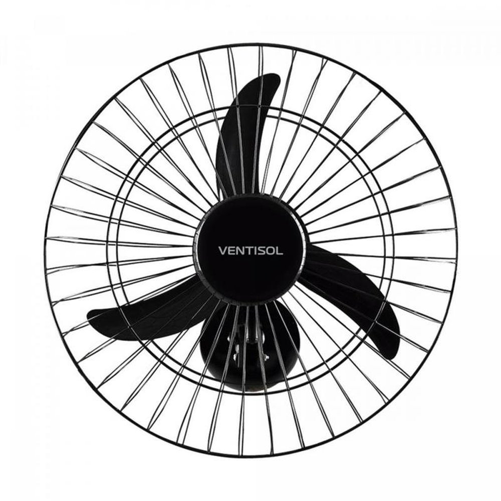 Ventilador de Parede 50cm 127v New Premium Preto Ventisol