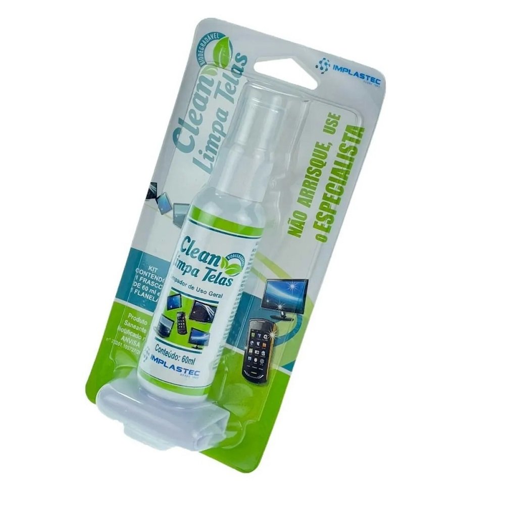 Limpador De tela 60 Mililitros Implastec