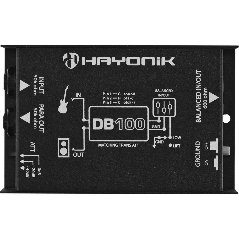 Direct Box Passivo DB100 Preto HAYONIK