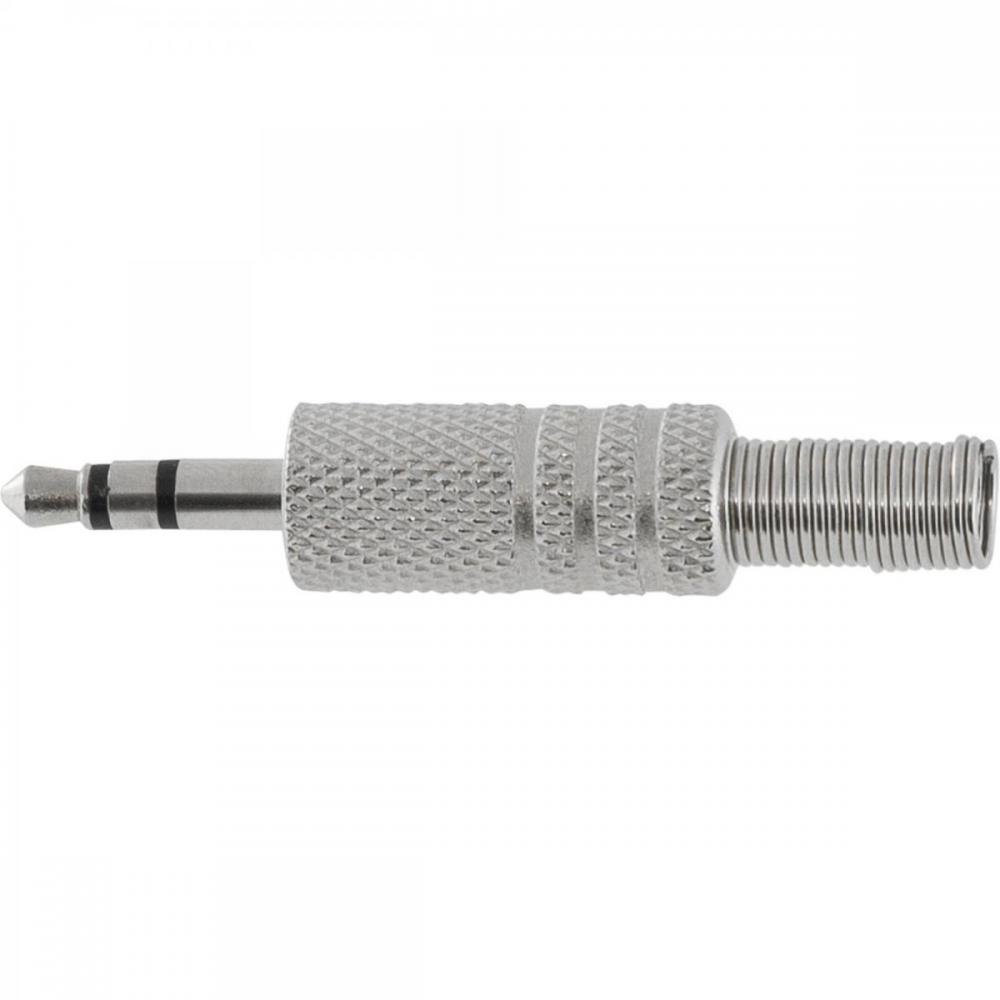 Conector P2 Estéreo Niquelado HJ037S Prata HYX Un.Venda: MVA/2