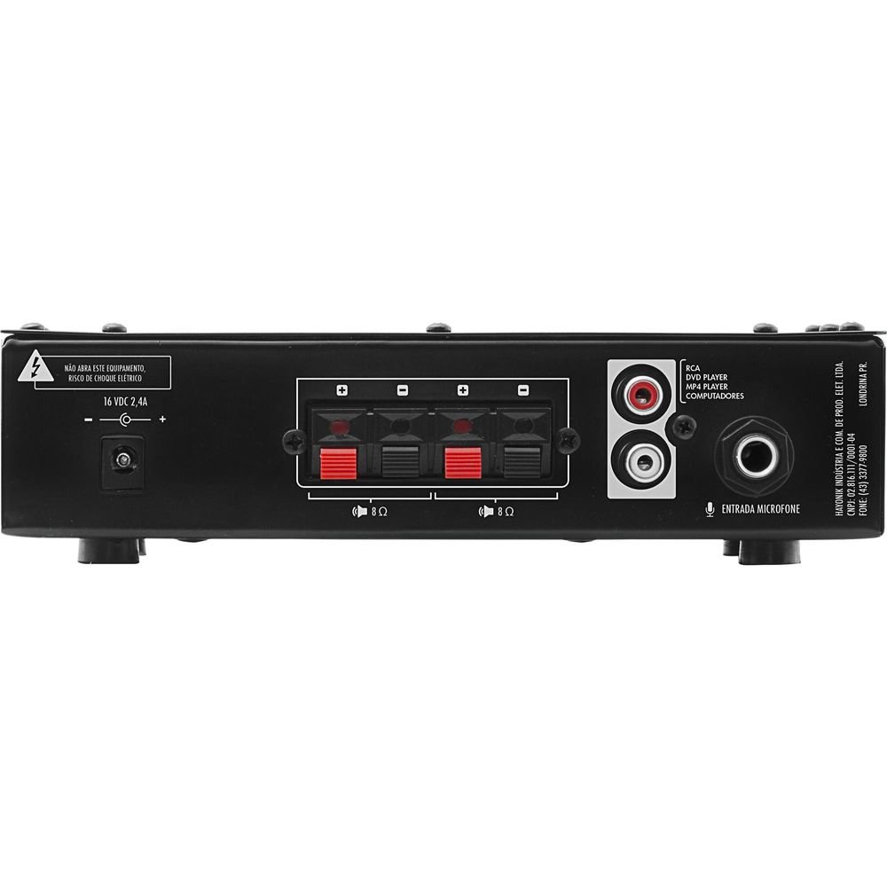 Kit Som Ambiente 200w Musical Ambience 2000 Preto Hayonik
