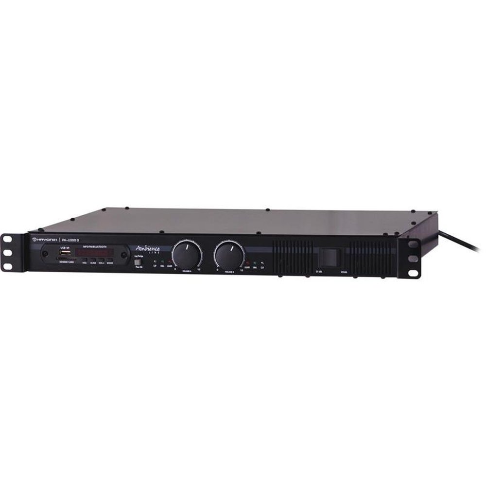 Amplificador 70V Para Som Ambiente 600W RMS Ambience Line PA-6000D Hayonik