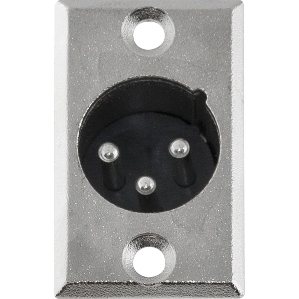 Conector XLR Macho Painel 3 Pólos Niquelado HX039M HYX Un.Venda: MVA/2