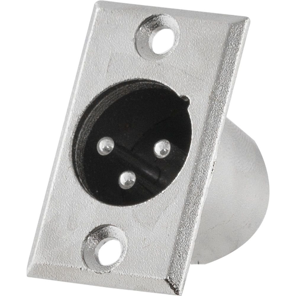 Conector XLR Macho Painel 3 Pólos Niquelado HX039M HYX Un.Venda: MVA/2