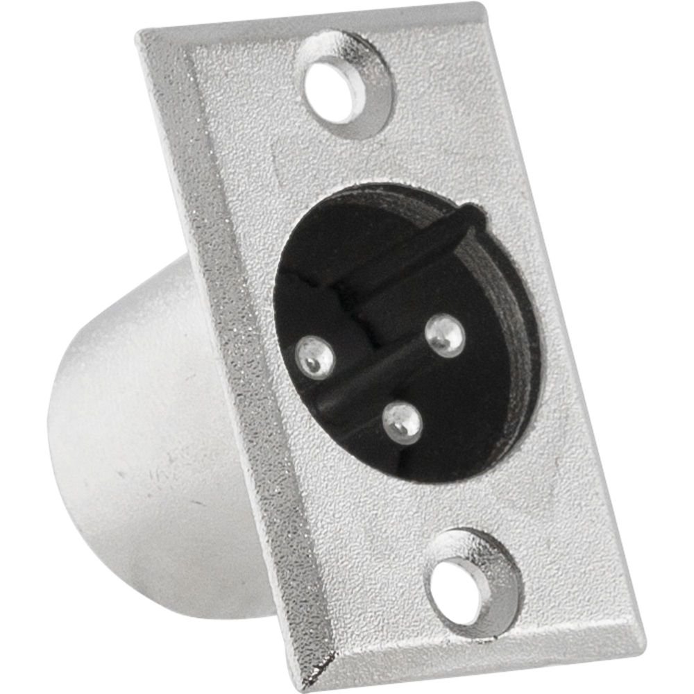 Conector XLR Macho Painel 3 Pólos Niquelado HX039M HYX Un.Venda: MVA/2