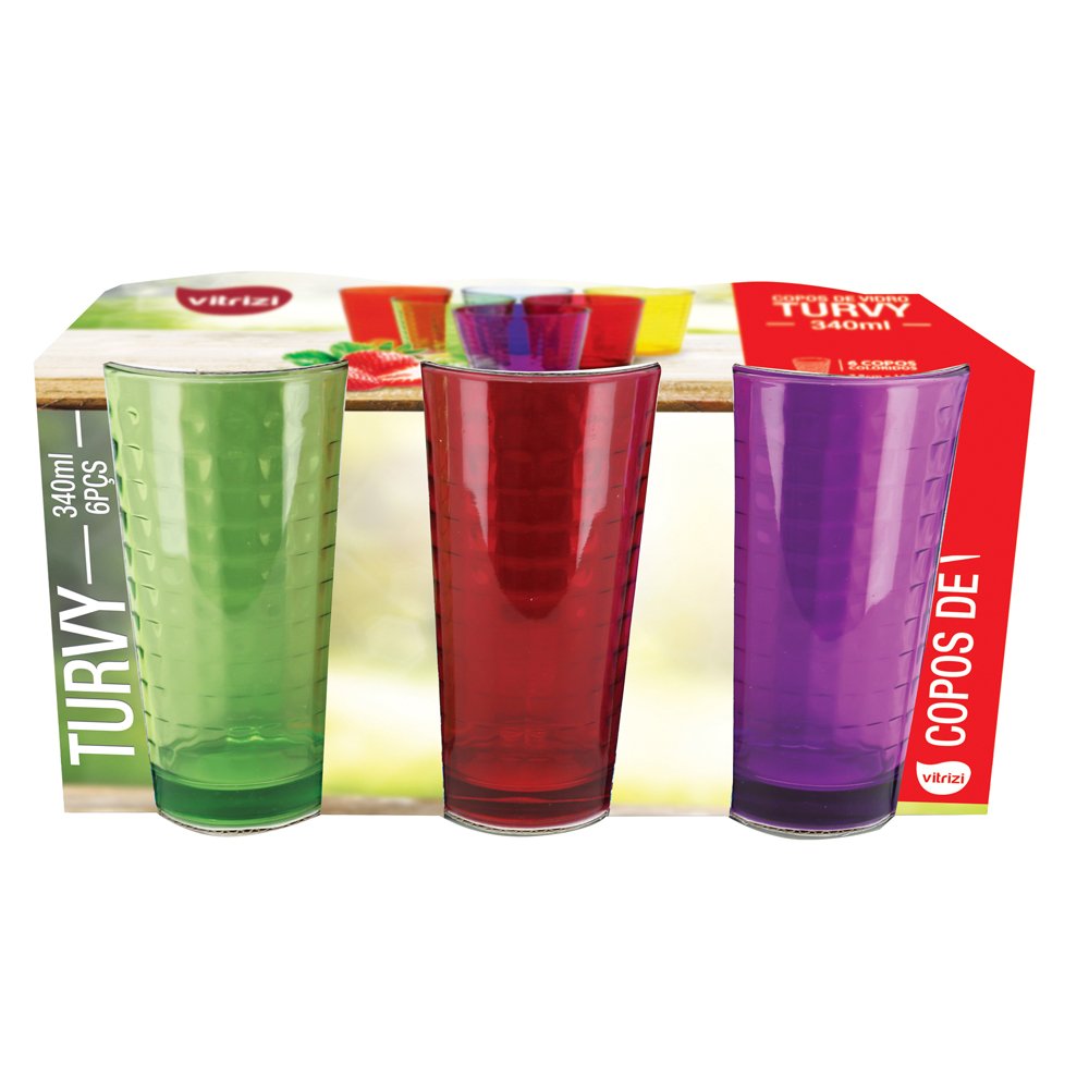 Jogo De Copos Turvy - Embalagem Contendo 6 Unidades