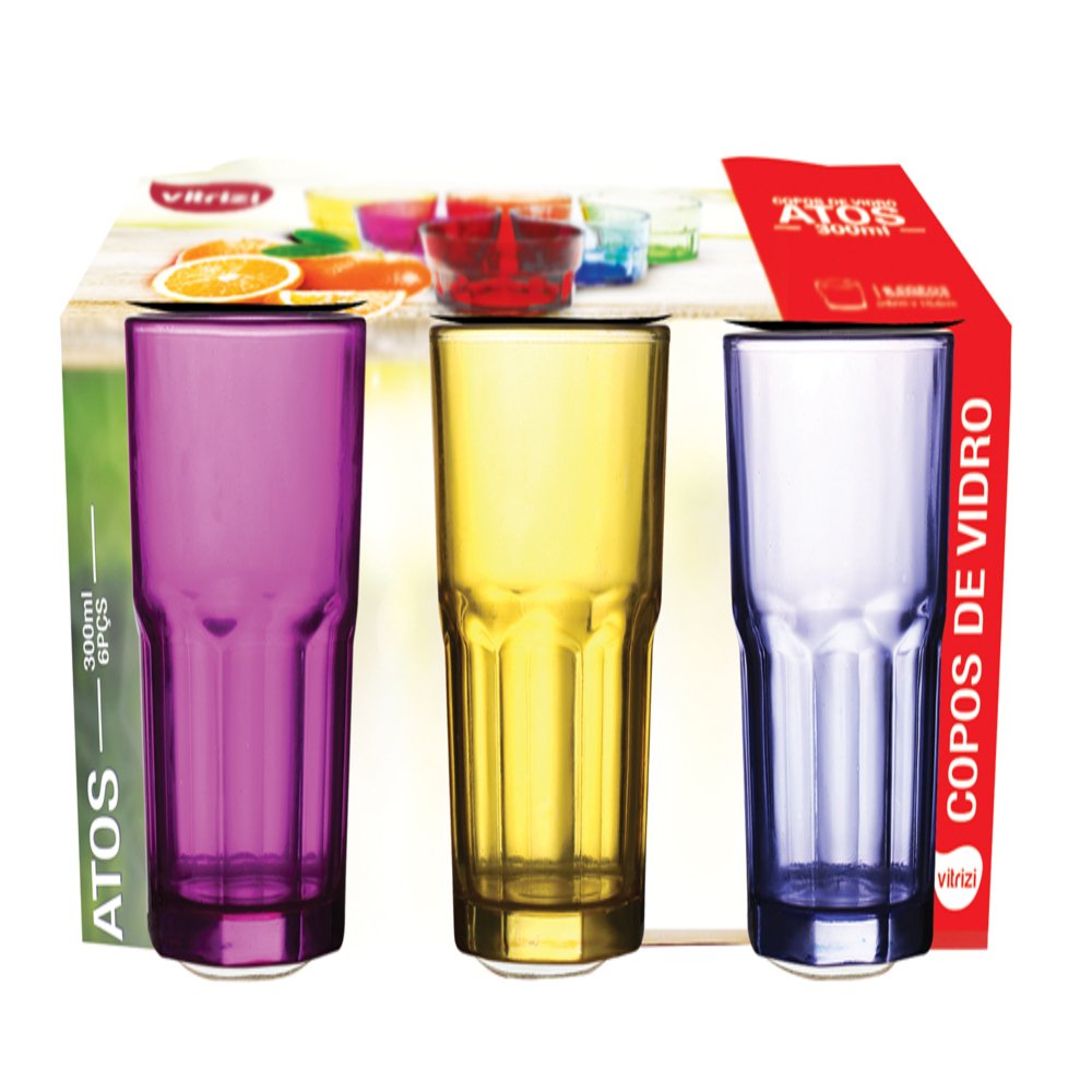 Jogo De Copos Atos - Embalagem Contendo 6 Unidades