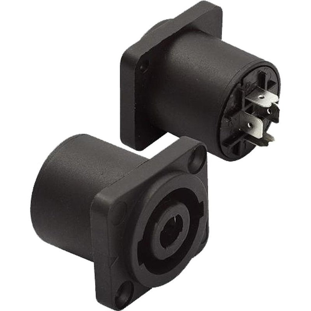 Conector Speakon Fêmea 4 Pólos Painel JCSP0001 Preto STORM Un.Venda: MVA/10