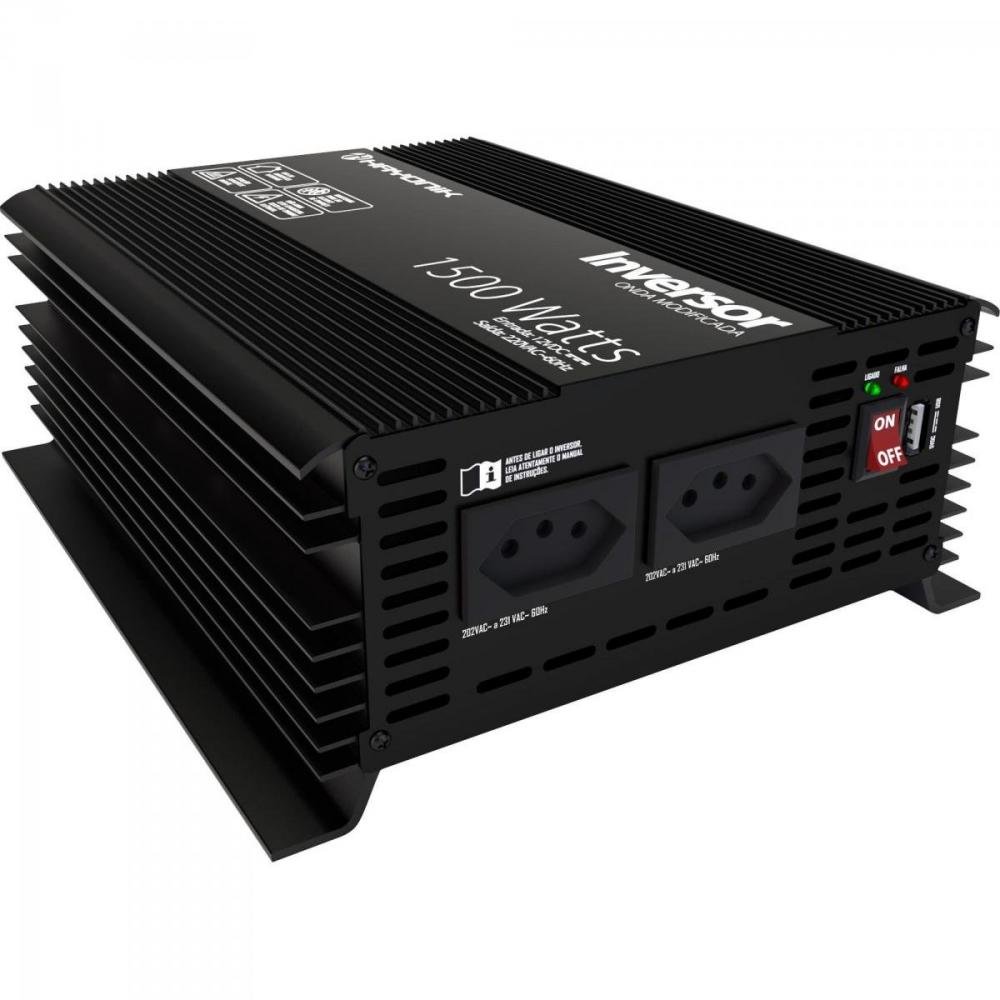 Inversor de Onda Modificada 1500W 12Vdc/220V PW12-15 Off Grid Hayonik