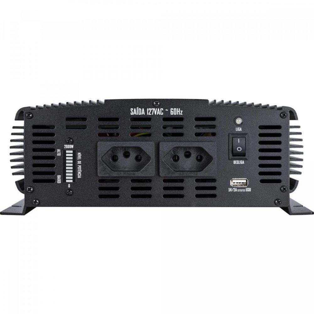 Inversor de Onda Senoidal 2000W 12VDC/127V PW21-2 Cinza Escuro HAYONIK