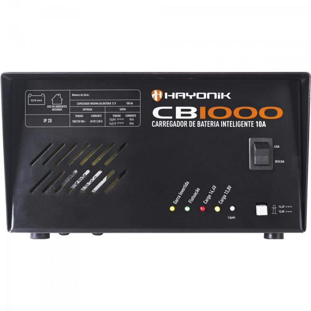 Carregador Inteligente de Bateria 10A CB1000 HAYONIK Un.Venda: PC/1