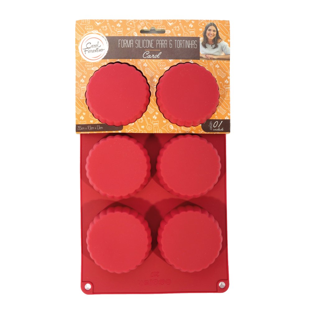 Forma P/6 Tortinhas Silicone Carol Yazi