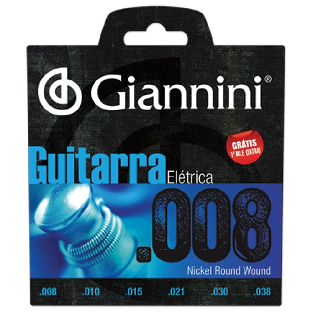 Encordoamento para Guitarra .008 Super Leve Geegst8 Giannini