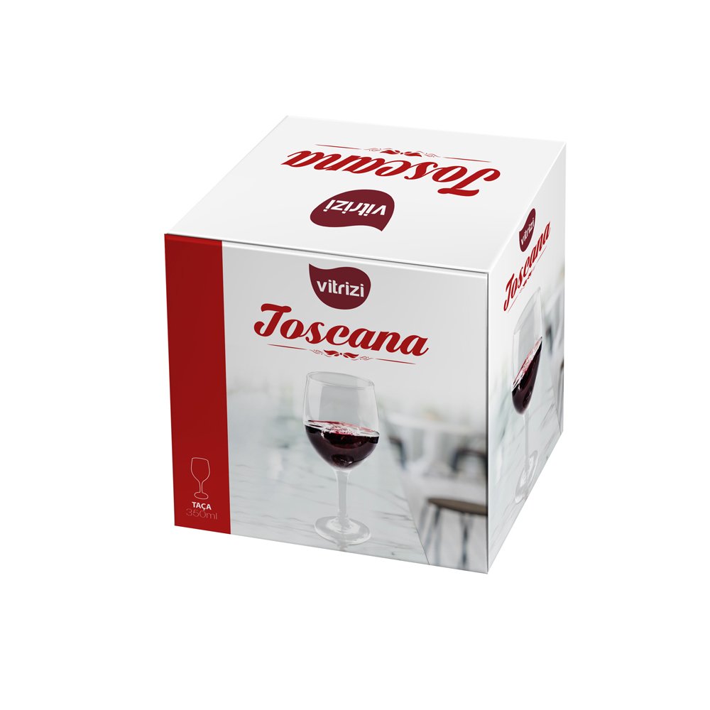 Taça Toscana Vinho Tinto 350ml (Emb. Contendo 6 Unid.)