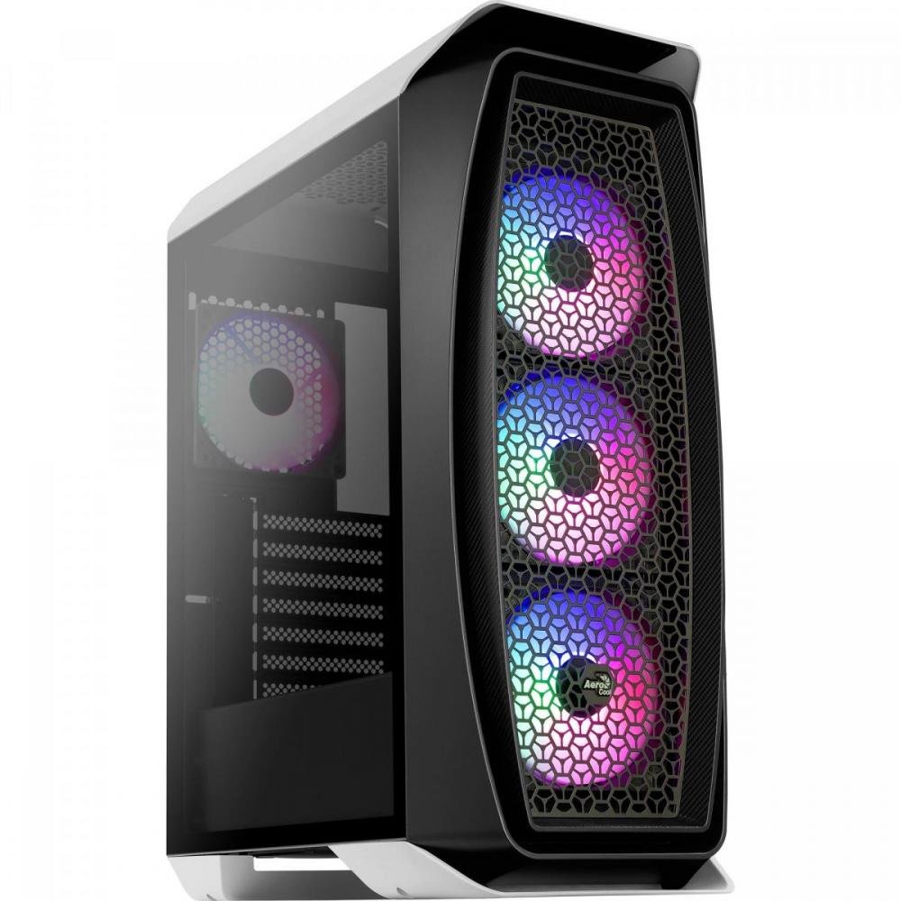 Gabinete Gamer Mid Tower Rgb Aero One Frost Branco Aerocool