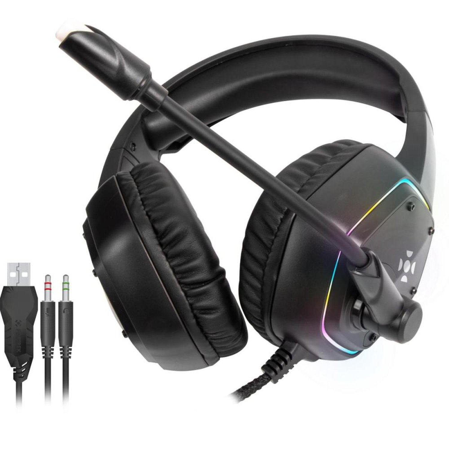 Headset Gamer Fortrek Blackfire P2 + Usb Rgb Preto Un.Venda: Pc/1
