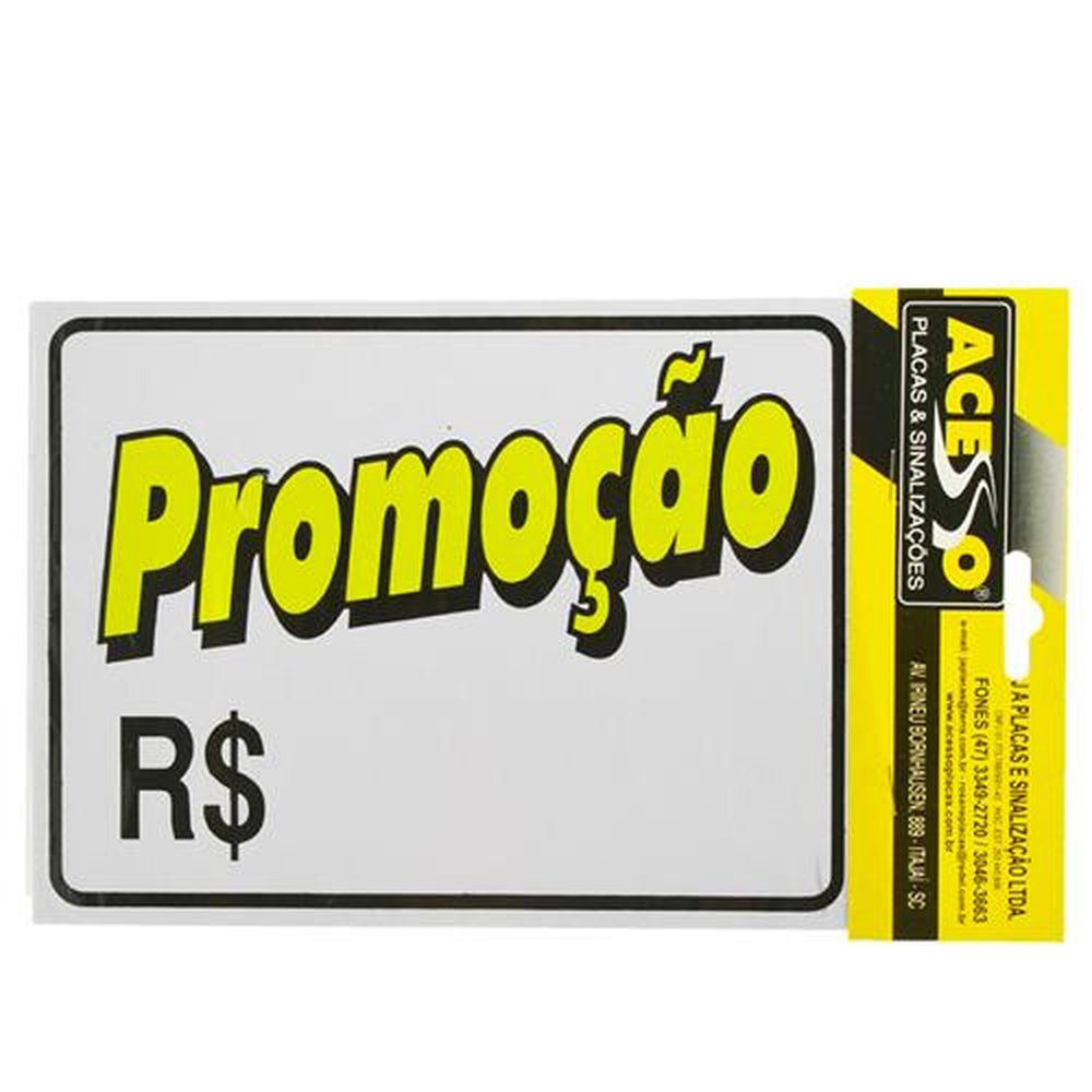 Placa De Sinalizacao Promocao Pequeno