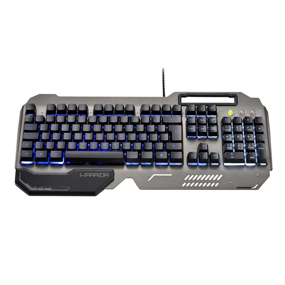 Teclado Gamer Warrior Ragnar Superficie Metal LED - TC222
