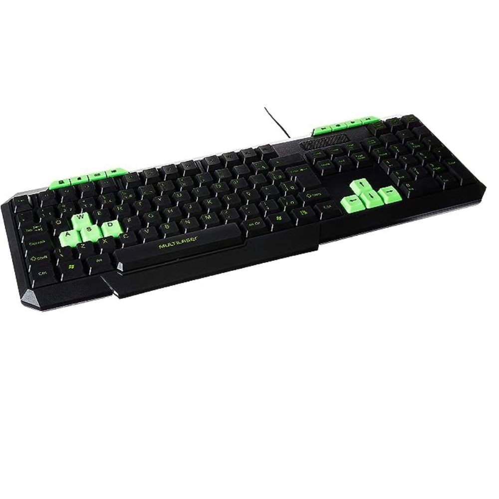 Teclado Gamer Multimídia Slim Verde Multilaser - Tc243