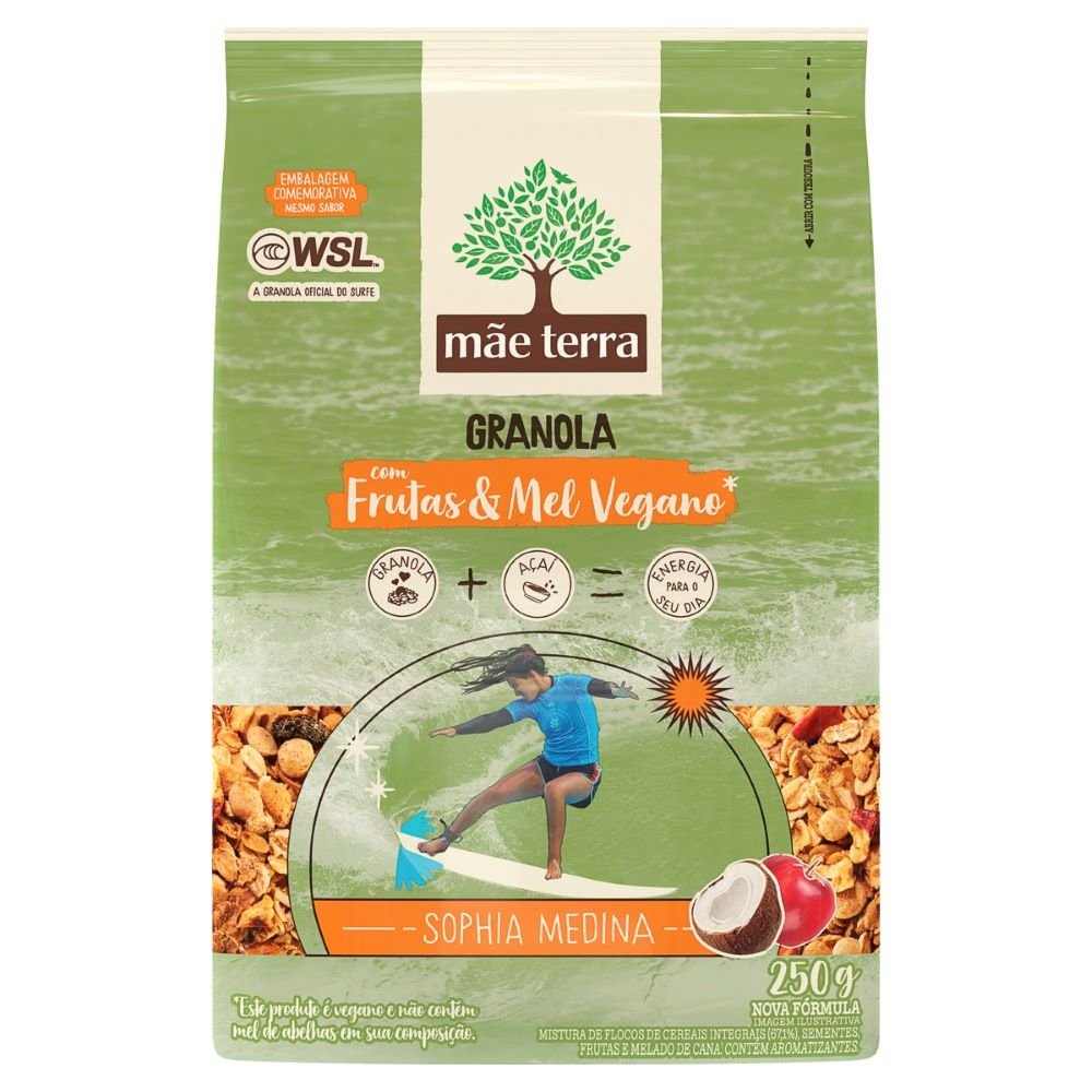 Granola Mãe Terra Integral com Frutas e Mel Vegano 250g