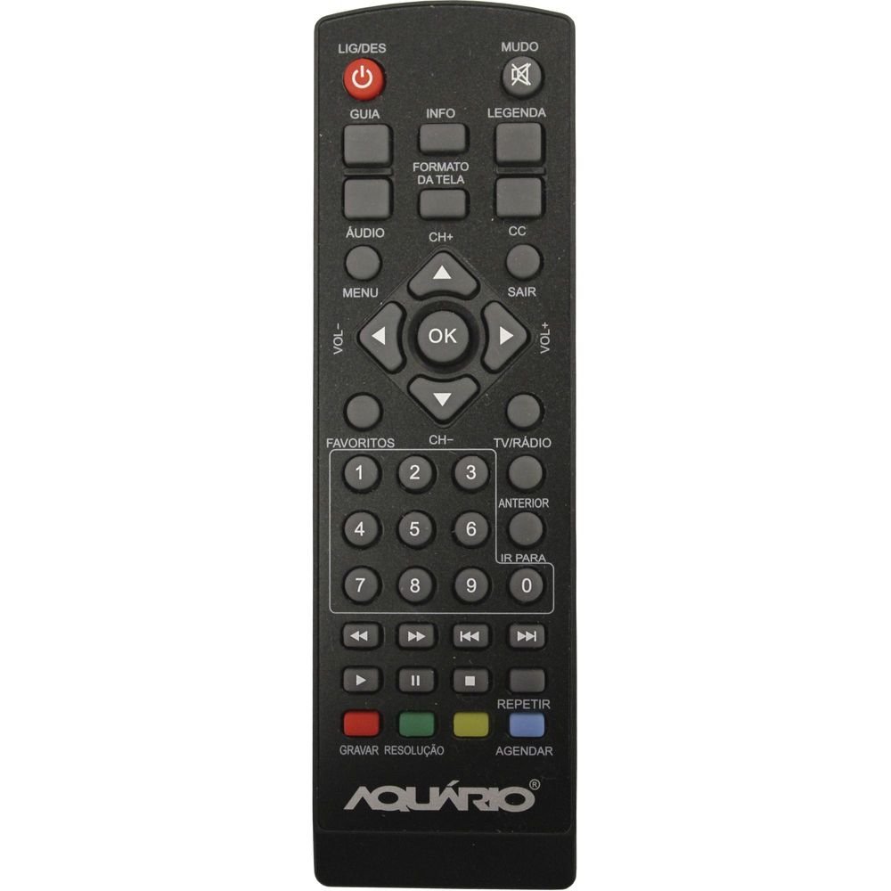 Controle Remoto para Conversor Digital Dtv-5000 Preto Aquário