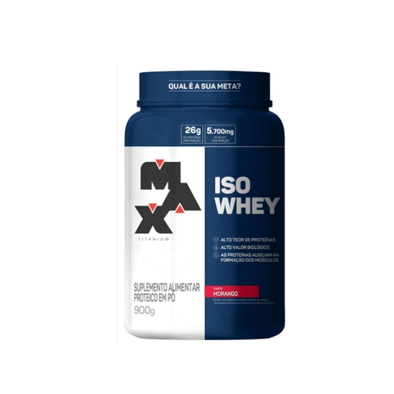 Iso Whey 900G Pote Morango Max Titanium