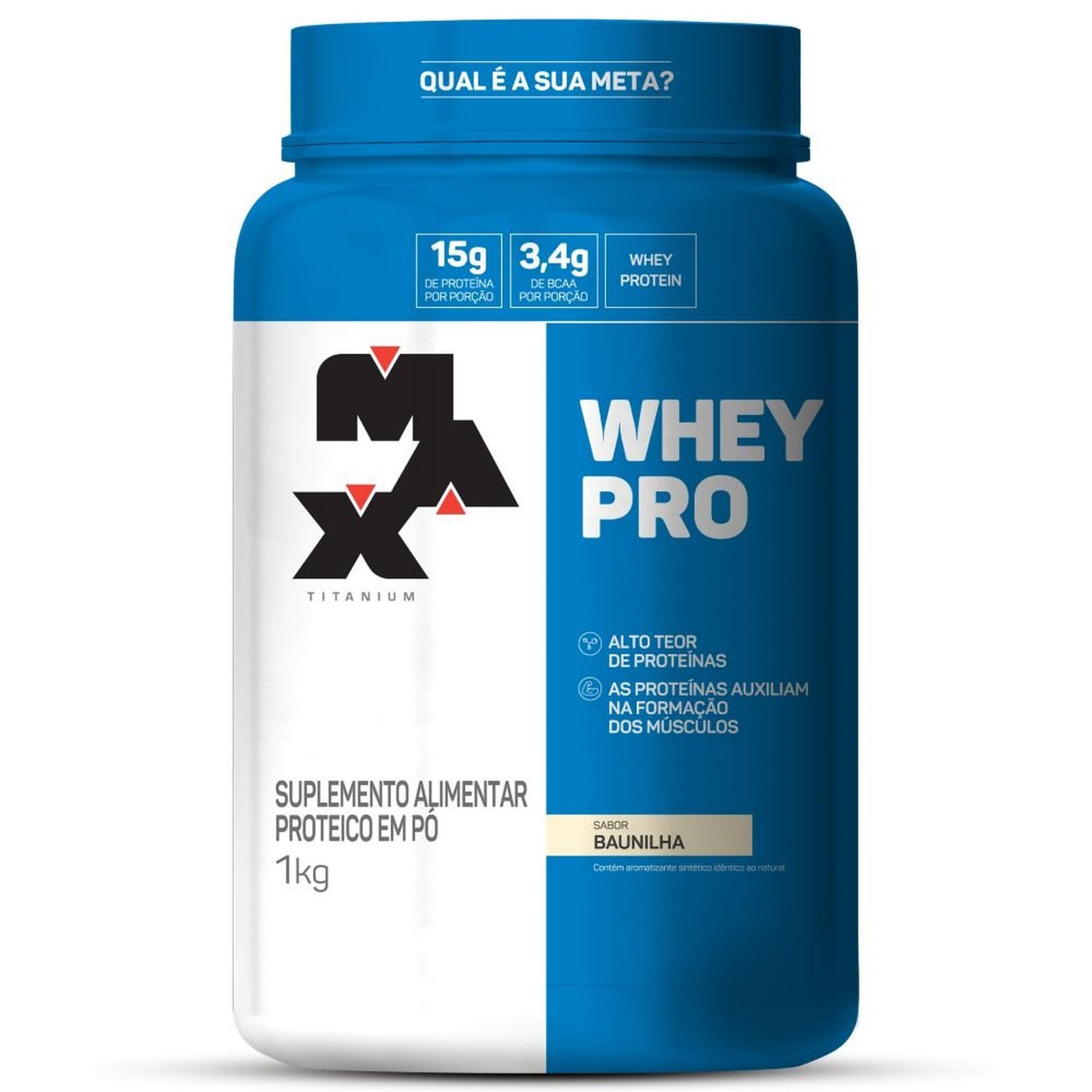 Whey Pro Baunilha Max Titanium Pote 1Kg