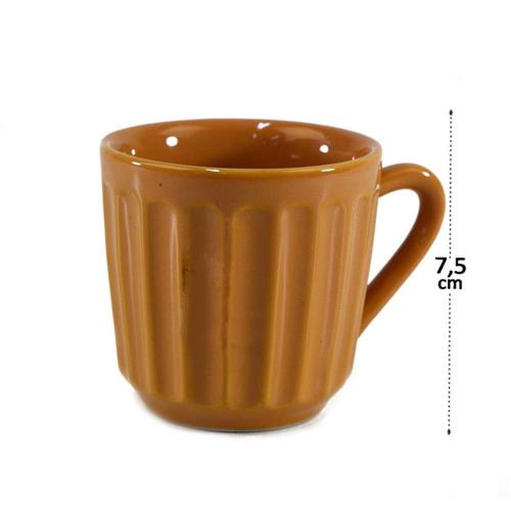 Caneca Canelada 150Ml Caramelo