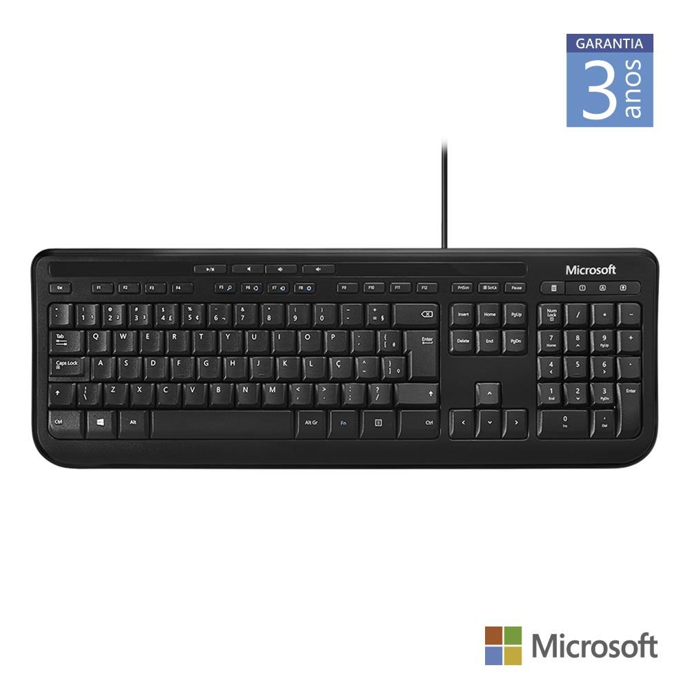 Teclado Com Fio 600 Usb Preto Microsoft - ANB00005