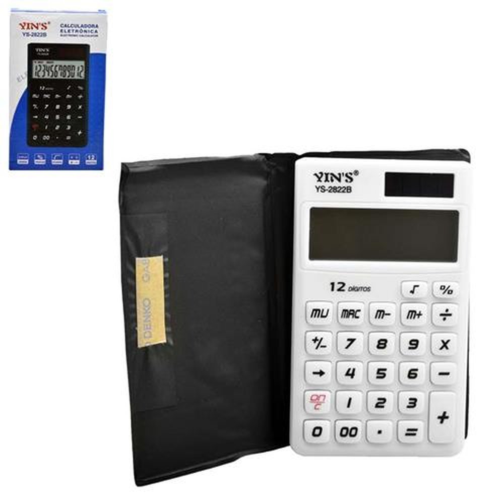 Calculadora De Bolso 12 Digitos Com Capa