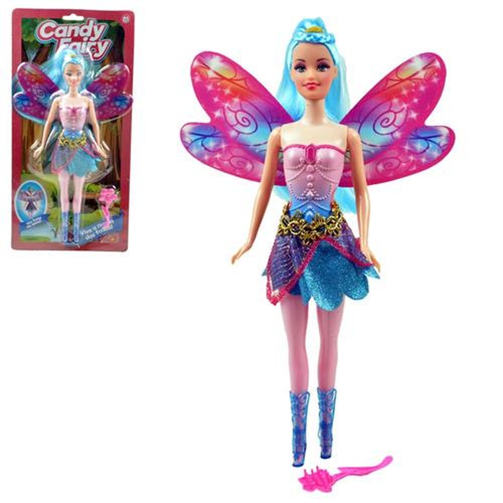 Boneca De Plástico Fairy Borboleta Com Acessorios