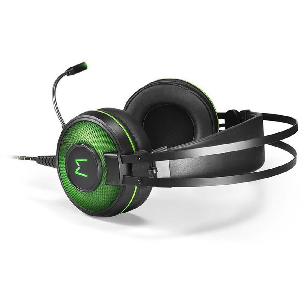Headset Gamer Warrior Raiko USB 7.1 3D Digital Surround Sound LED Verde - PH259
