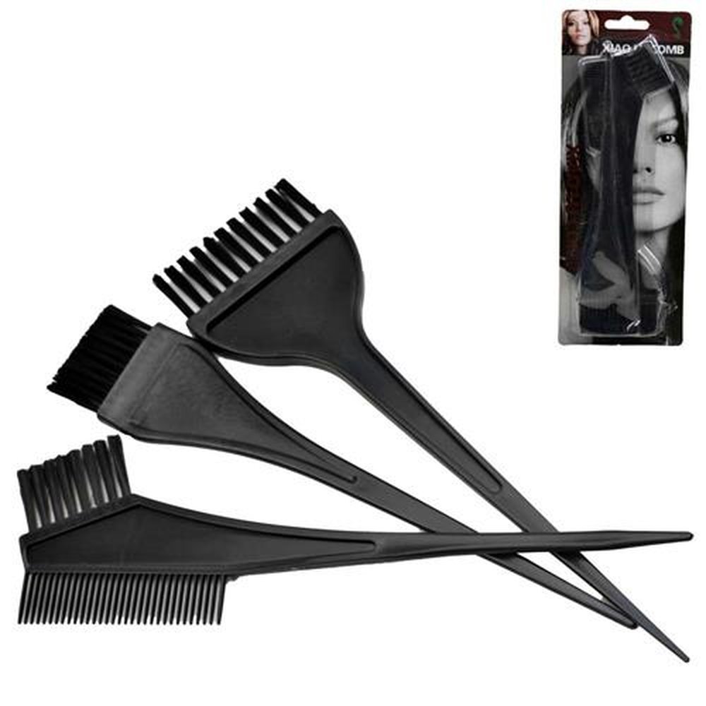 Kit Pincel De Plástico 3 Peças