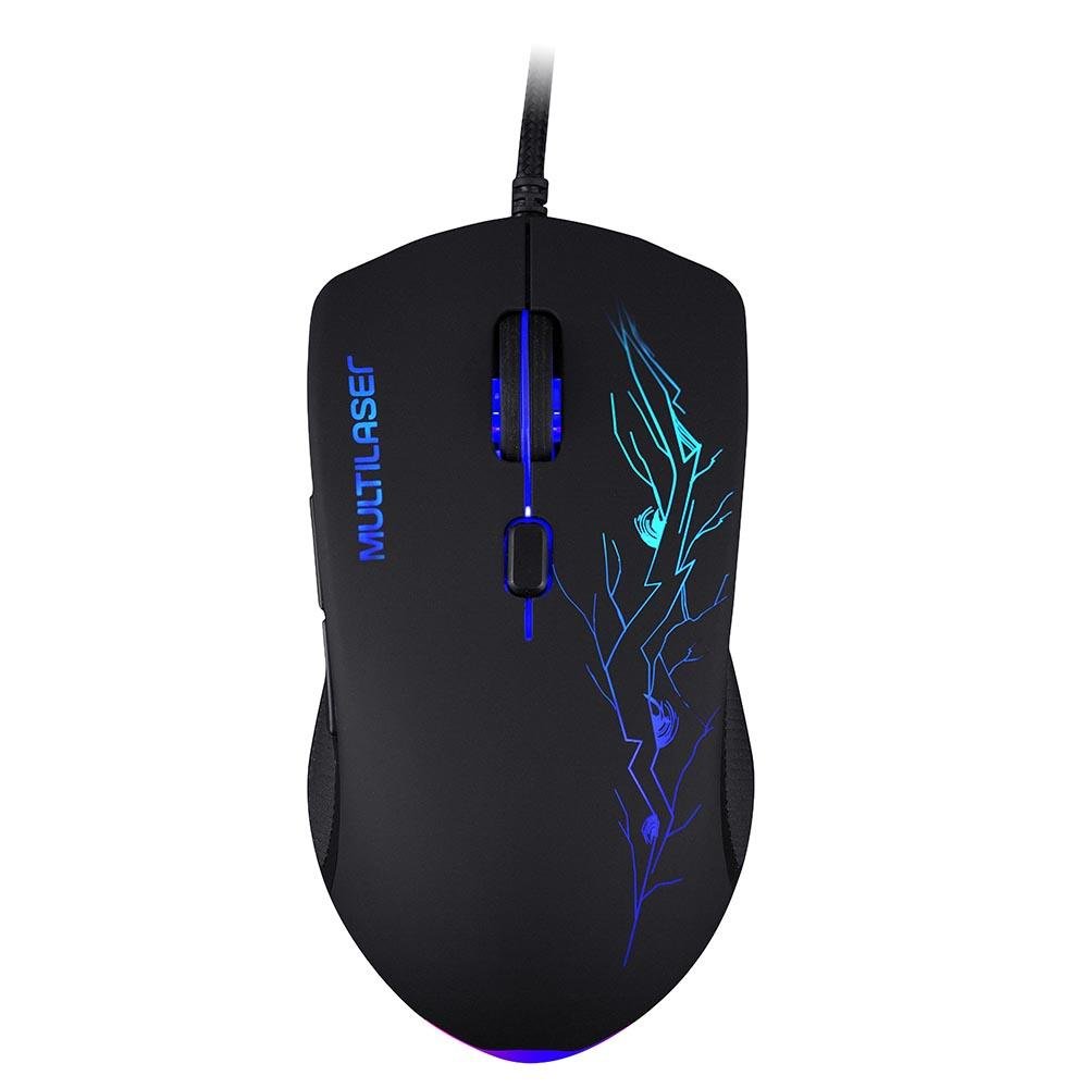 Mouse Gamer Multilaser 3200DPI 6 Botões Led - MO276