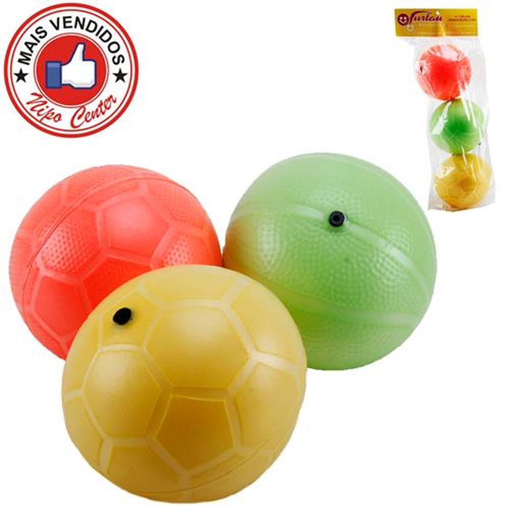 Mini Bola De Vinil 3 Peças