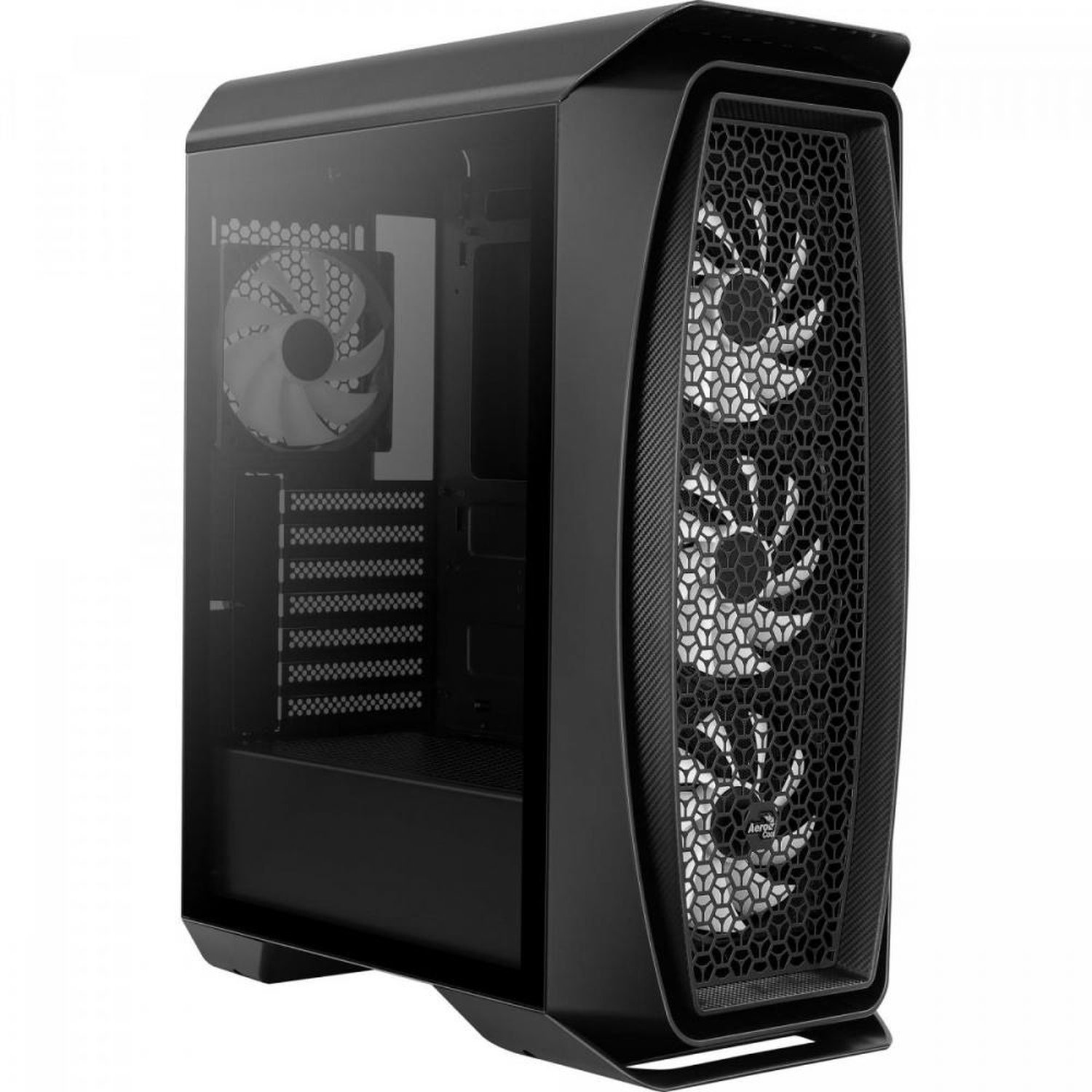 Gabinete Gamer Mid Tower Rgb Aero One Frost Preto Aerocool