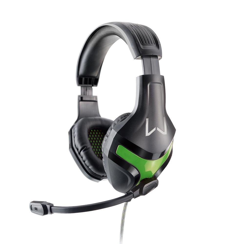 Headset Gamer Warrior Harve P2 Stereo Preto/Verde - PH298