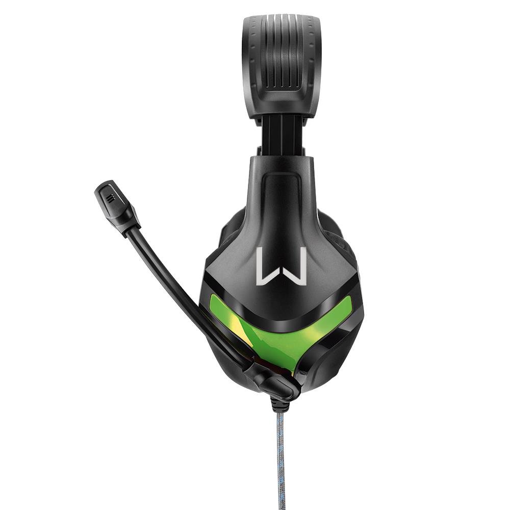 Headset Gamer Warrior Harve P2 Stereo Preto/Verde - PH298