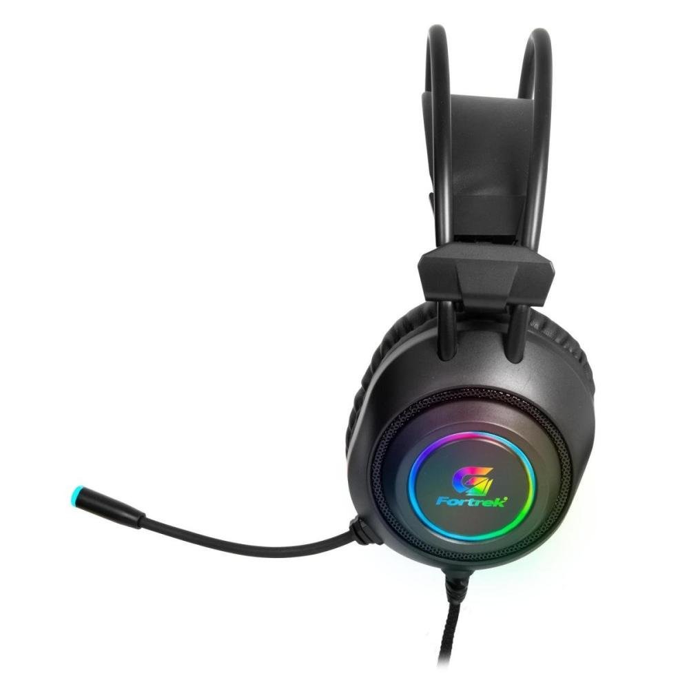 Headset Gamer Fortrek Crusader P2 + USB RGB Preto